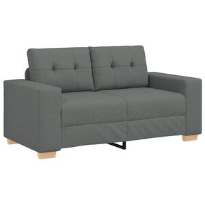 vidaXL Loveseat soffa m&ouml;rkgr&aring; 160x77x82 cm tyg