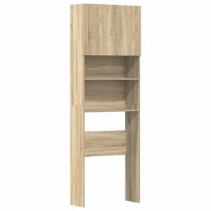 vidaXL Tv&auml;ttmaskinssk&aring;p sonoma-ek 64x24x190 cm konstruerat tr&auml;