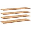 vidaXL Sv&auml;vande hyllor 4 st 120x40x2 cm behandlat massivt akaciatr&auml;