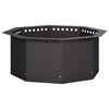 vidaXL Eldstad ring Svart 60 x 60 x 25 cm St&aring;l