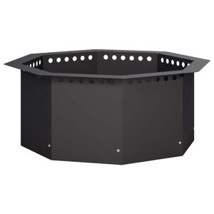 vidaXL Eldstad ring Svart 60 x 60 x 25 cm St&aring;l