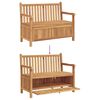 vidaXL Trädgårdsförvaringsbänk Brun 114 x 60 x 90 cm Massivt teakträ