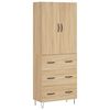 vidaXL H&ouml;gsk&aring;p sonoma-ek 69,5x34x180 cm konstruerat tr&auml;