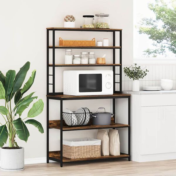 vidaXL K&ouml;ks hylla R&ouml;kt ek 100 x 40 x 168 cm Konstruerat tr&auml;