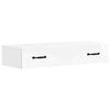 vidaXL V&auml;ggmonterad sidobord Vit h&ouml;gglans 87,5 x 34,5 x 17 cm