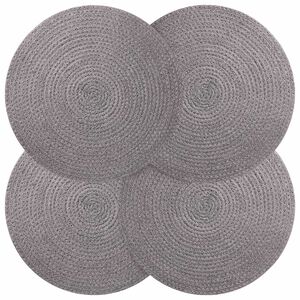 vidaXL Jute Placemats 4 st Gr&aring; 100% Tossa Jute