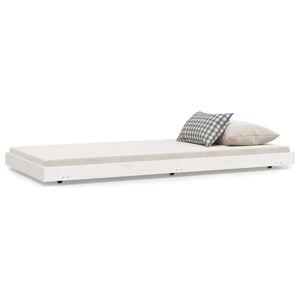 vidaXL S&auml;ngram utan madrass vit 75x190 cm massiv furu