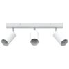 vidaXL Takspotlight med str&aring;lkastare Vit 38 x 6 x 16 cm Metall