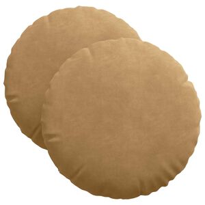 vidaXL Sittkuddar 2 st Brun &Oslash; 40 x 13 cm Sammet