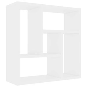 vidaXL V&auml;gghylla vit 45x16x45 cm konstruerat tr&auml;
