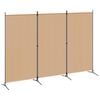 vidaXL 3-panelers rumsavdelare Beige 260 x 180 cm Tyg
