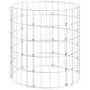 vidaXL Planteringsgabion upph&ouml;jd rund galvaniserat st&aring;l &Oslash;50x50 cm