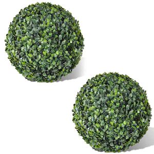 vidaXL Konstv&auml;xt Buxbombollar 2 st 35 cm