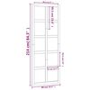 vidaXL Ladugårdsdörr 80x1,8x214 cm massiv furu