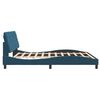 vidaXL Bed Frame with LED without Mattress Blue 180x200 cm Velvet