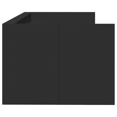 vidaXL Dagbädd med lådor svart 75x190 cm konstruerat trä