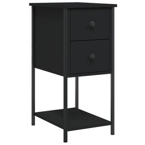 vidaXL S&auml;ngbord svart 32x42x70 cm konstruerat tr&auml;