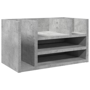 vidaXL Skrivbordshyllor betonggr&aring; 44,5x24x25 cm konstruerat tr&auml;