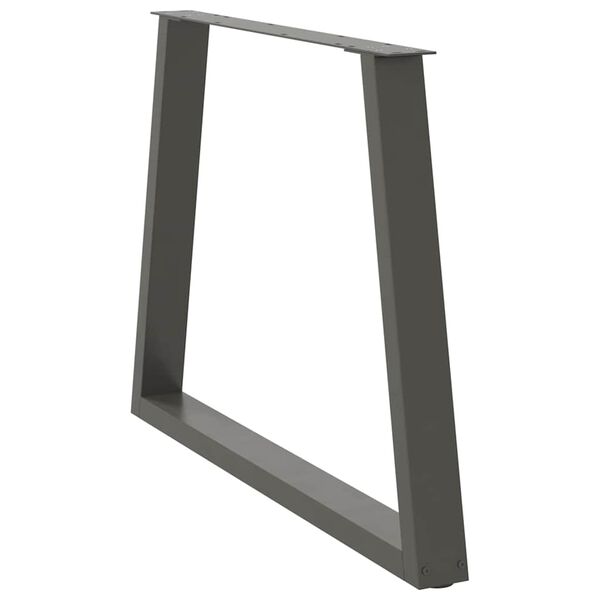 vidaXL Matbordsben V-formade 2 st antracit 100x(72-73,3) cm stål