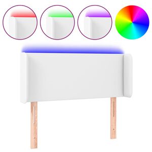 vidaXL S&auml;nggavel LED vit 103x16x78/88 cm konstl&auml;der