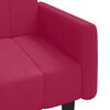 vidaXL B&auml;ddsoffa 2-sits vinr&ouml;d sammet