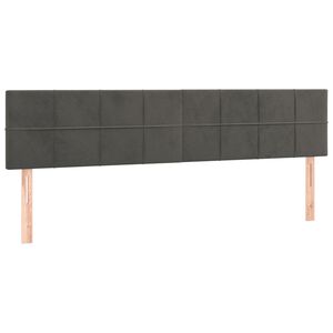 vidaXL S&auml;nggavlar m&ouml;rkgr&aring; 160x5x78/88 cm sammet