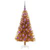 vidaXL Julgran med 150 LED-lampor med stativ Guld 120 cm PET