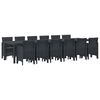 vidaXL Tr&auml;dg&aring;rdsm&ouml;belset 13 pcs Antracit Polt rotting