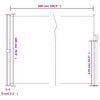 vidaXL Indragbar sidomarkis antracit 180x500 cm