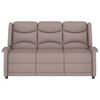 vidaXL Massagef&aring;t&ouml;lj 3-sits taupe mikrofibertyg
