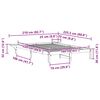 vidaXL Sängram med sidobord Vit 160 x 220 cm Massiv furu