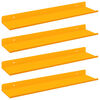 vidaXL Flytande hylla 4 pcs Senapsgul 40 x 8,5 x 2,5 cm St&aring;l