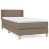 vidaXL Rams&auml;ng med madrass taupe 80x200 cm tyg