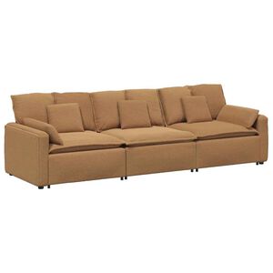 vidaXL Modulsoffa med dynor beige