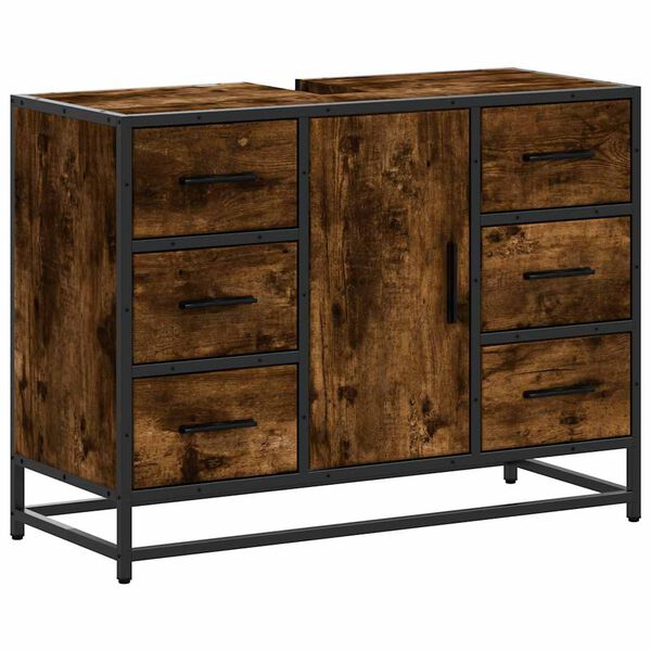 vidaXL Tv&auml;ttst&auml;llssk&aring;p r&ouml;kf&auml;rgad ek 80x33x60 cm konstruerat tr&auml;