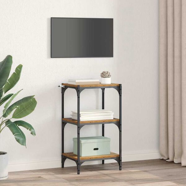 vidaXL Boksk&aring;p Gammalt tr&auml; 40 x 33 x 70,5 cm Konstruerat tr&auml; och j&auml;rn