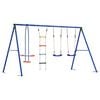 vidaXL Utegunga set Flerf&auml;rgsdesign 330 x 185 x 185 cm St&aring;l och PE