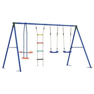 vidaXL Utegunga set Flerf&auml;rgsdesign 330 x 185 x 185 cm St&aring;l och PE