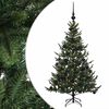 vidaXL Konstgjord julgran med julkulor 120 cm 150 LED-lampor Varmvit