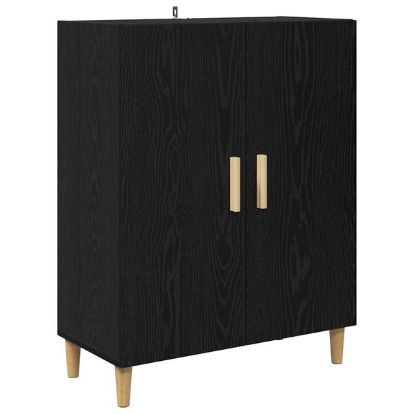 vidaXL Sideboard Svart Ek 70 x 34 x 90 cm Konstruerat tr&auml;