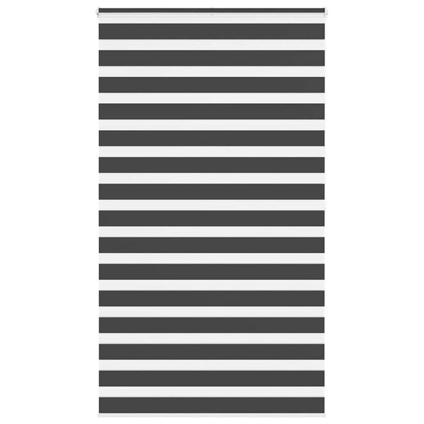 vidaXL Rullgardin zebra svart 135x200 cm tyg bredd 130,9 cm polyester