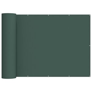vidaXL Balkongsk&auml;rm 150 x 400 cm Tyg med PU-bel&auml;ggning M&ouml;rkgr&ouml;n