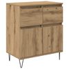 vidaXL Sideboard Artisan Ek 60 x 35 x 70 cm Konstruerat tr&auml; och j&auml;rn