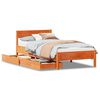vidaXL S&auml;ngram utan madrass vaxbrun 75x190 cm massiv furu