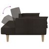 vidaXL B&auml;ddsoffa 2-sits med pall & tv&aring; kuddar m&ouml;rkbrun tyg