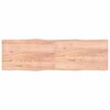 vidaXL Bordsskiva ljusbrun 200x60x(2-4) cm massivt tr&auml; levande kant