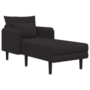 vidaXL Stor sch&auml;slong Svart Boucl&eacute;
