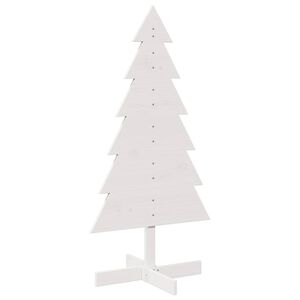 vidaXL Julgran tr&auml; vit 120 cm massiv furu