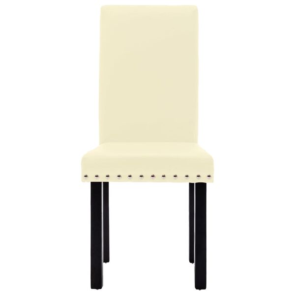 vidaXL Matstolar 2 st gr&auml;ddvit PVC