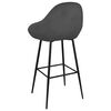 vidaXL Barstolar 2 st m&ouml;rkgr&aring; sammet